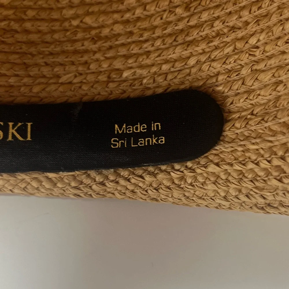 HELEN KAMINSKI Sun Hat 100% Natural Raffia Large 4" Wide Brim Australia - Picture 5 of 7